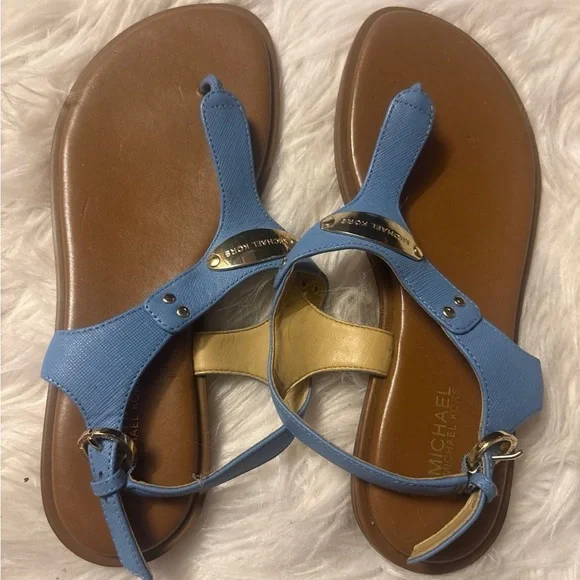 Michael Kors Light Blue Sandals - Picture 1 of 3